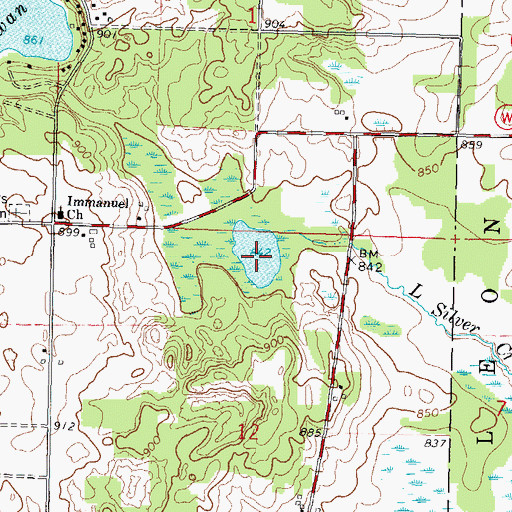 Topographic Map of Brownlow Lake, WI