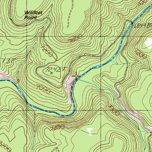 Topographic Map of Conklin Creek, AZ