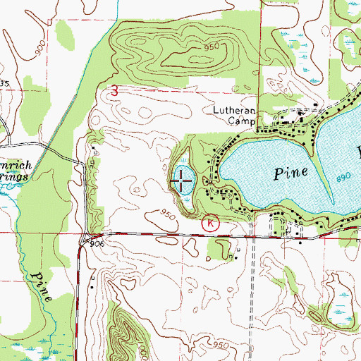 Topographic Map of Echo Lake, WI