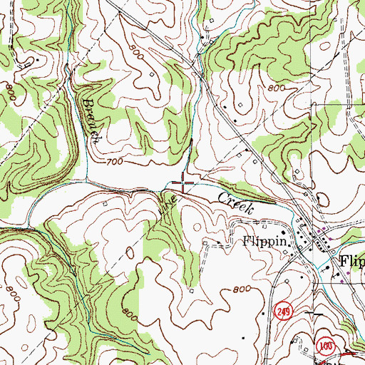 Topographic Map of Bethel Branch, KY