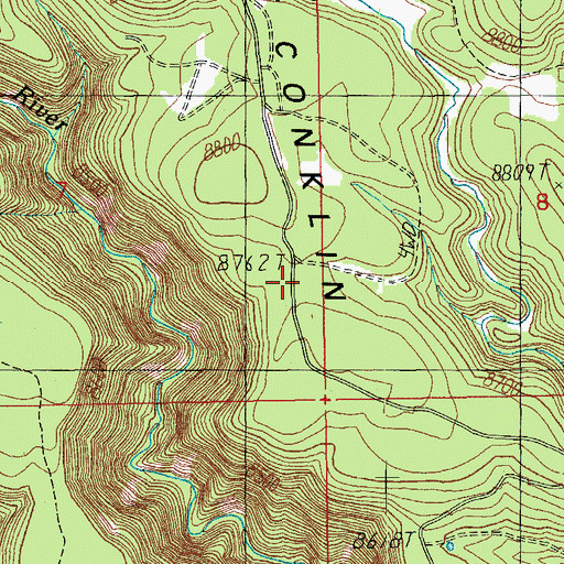 Topographic Map of Conklin Ridge, AZ
