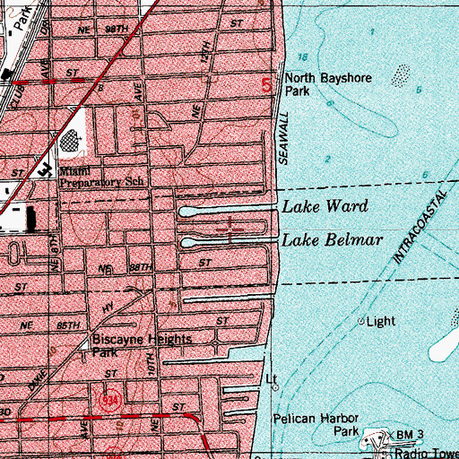 Topographic Map of Lake Belmar, FL