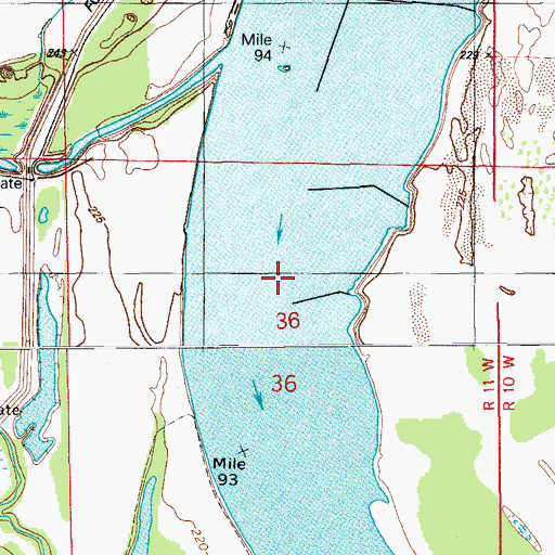 Topographic Map of Harris Bend, AR