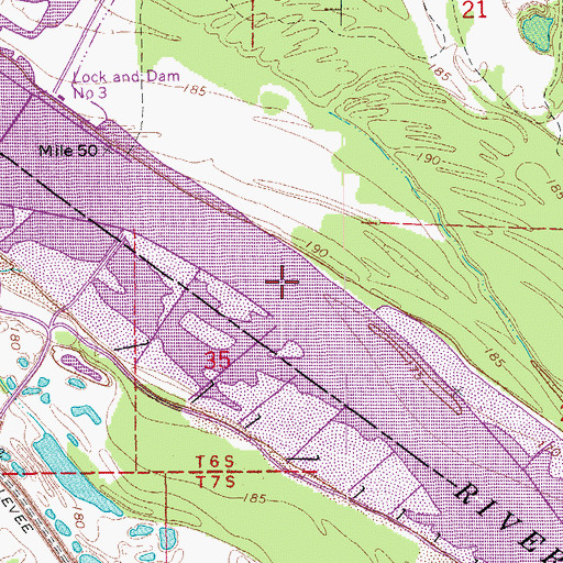 Topographic Map of Swan Lake Bend, AR