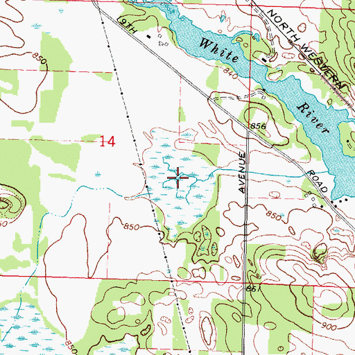Topographic Map of Wilcox Lake, WI