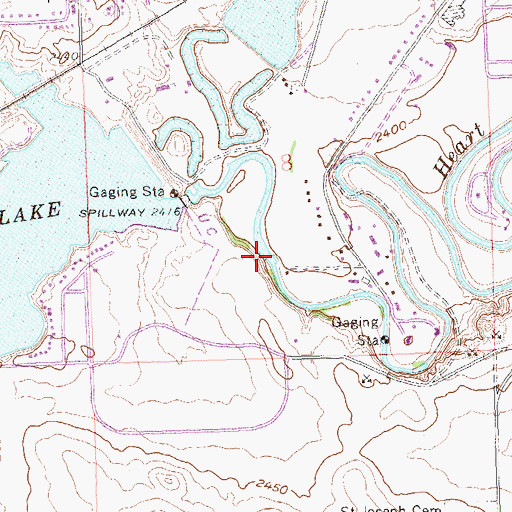Topographic Map of Mann Dam, ND