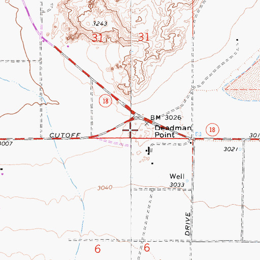 Topographic Map of Deadman Point, CA