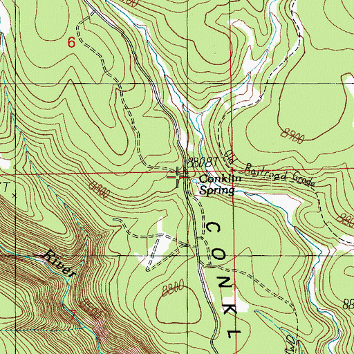 Topographic Map of Conklin Spring, AZ