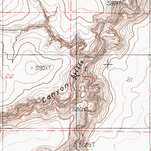 Topographic Map of Jack Creek, OR