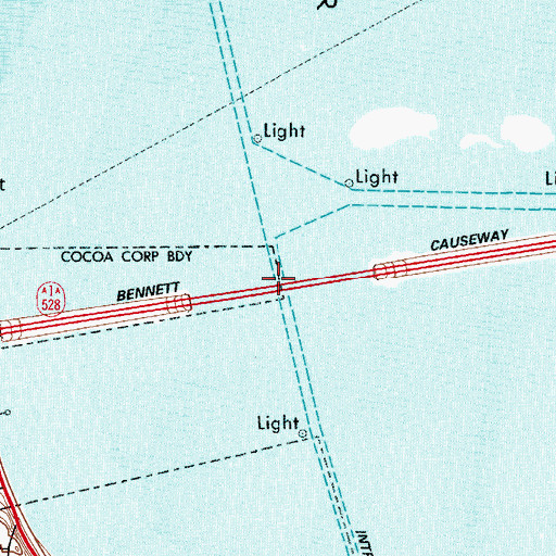 Topographic Map of Bennett Causeway, FL