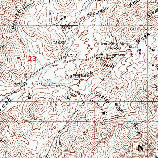 Topographic Map of Conley Spring Wash, AZ