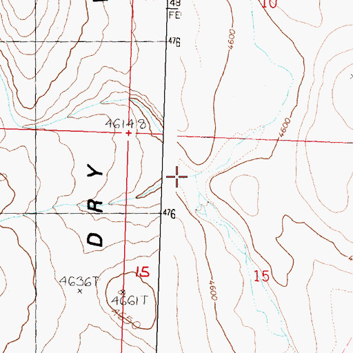 Topographic Map of Packsaddle Draw, OR