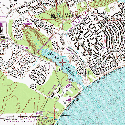 Topographic Map of Bens Lake, FL