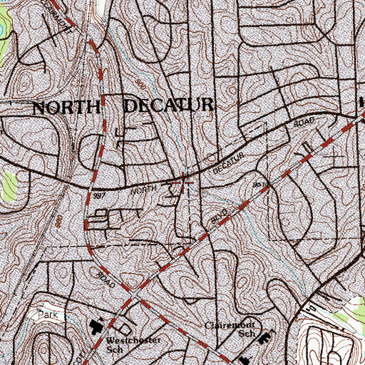 Topographic Map of Morse Creek, GA