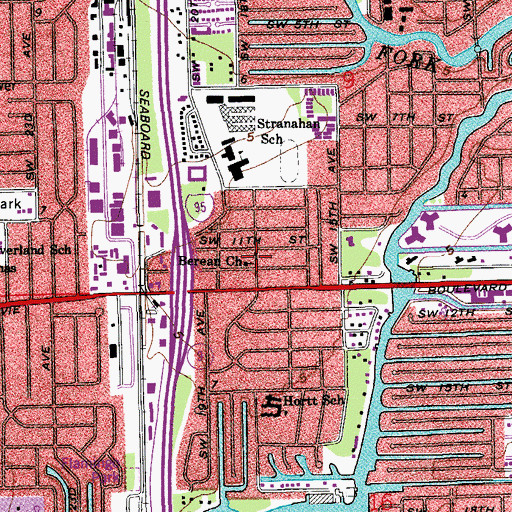 Topographic Map of Berean Church, FL