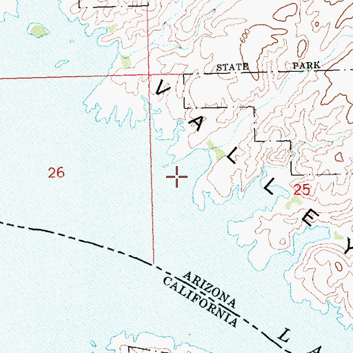 Topographic Map of Chemehuevi Wash, AZ