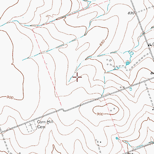 Topographic Map of Sonterra Census Designated Place, TX
