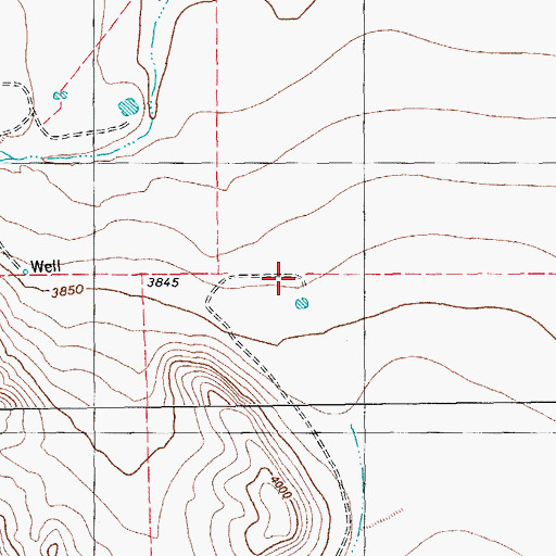 Topographic Map of Mah Pe Draw, TX