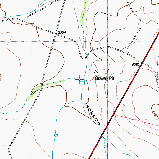 Topographic Map of Jackson Draw, TX