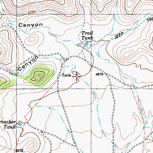 Topographic Map of Dead Horse Canyon, TX