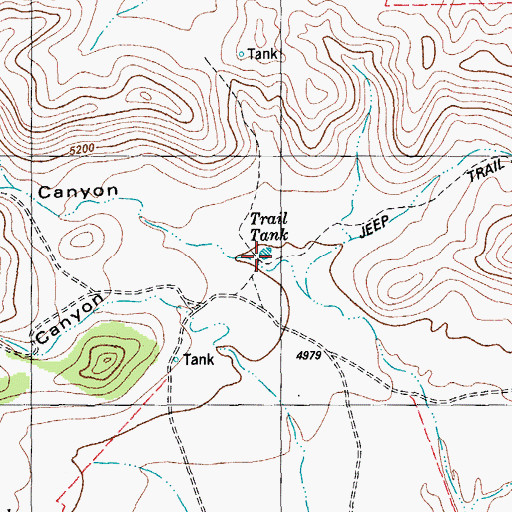 Topographic Map of Tall Pine Canyon, TX