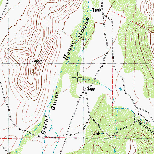 Topographic Map of Javelina Canyon, TX