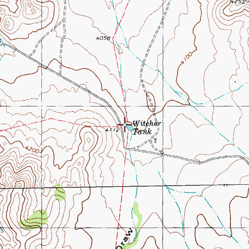 Topographic Map of Walnut Draw, TX