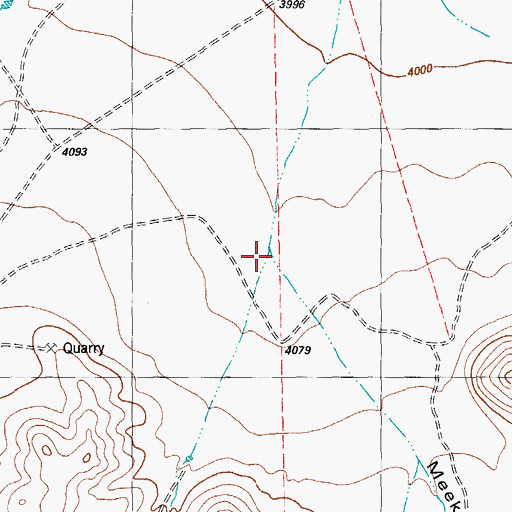 Topographic Map of Meeks Draw, TX