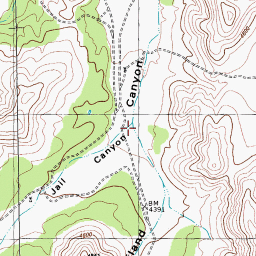 Topographic Map of Jail Canyon, TX