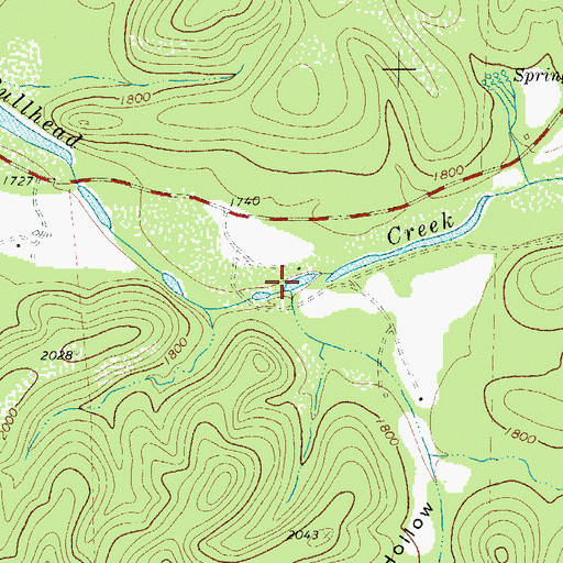 Topographic Map of Booth Hollow, TX