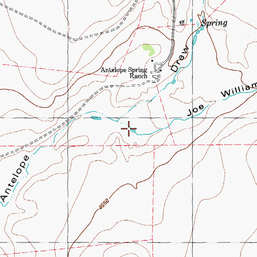 Topographic Map of Joe Williams Draw, TX