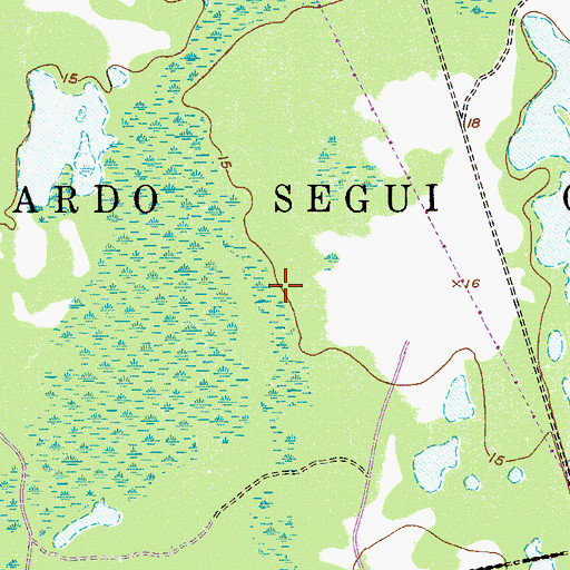 Topographic Map of Bernardo Segui Grant, FL