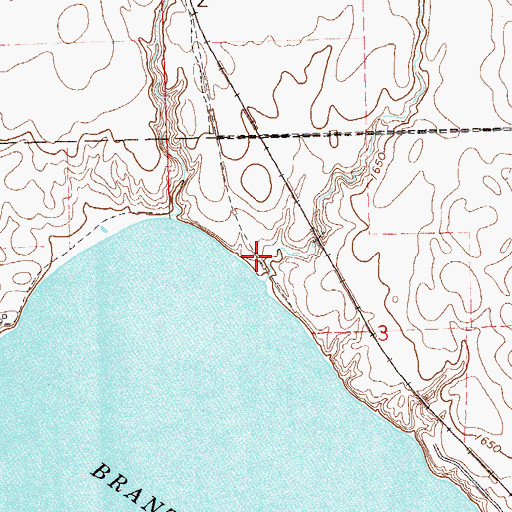 Topographic Map of Brant Lake, SD