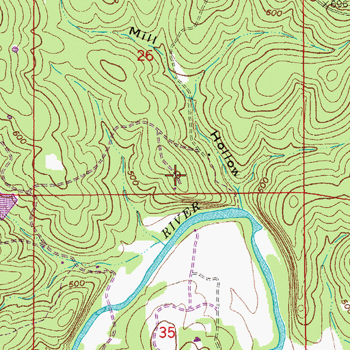 Topographic Map of Mount Mesara, AR