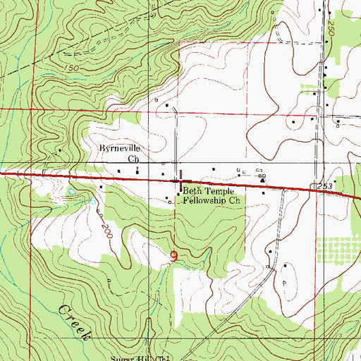 Topographic Map of Beth Temple Fellowship Church, FL