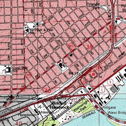 Topographic Map of Beth David Synagogue, FL