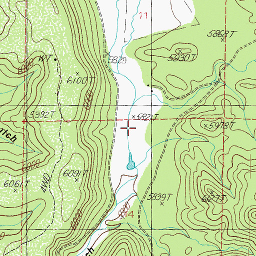 Topographic Map of Connell Gulch, AZ