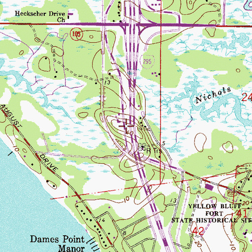 Topographic Map of Bethel Church, FL