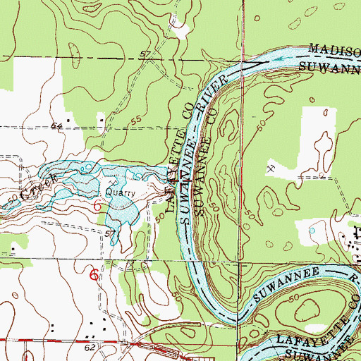 Topographic Map of Bethel Creek, FL