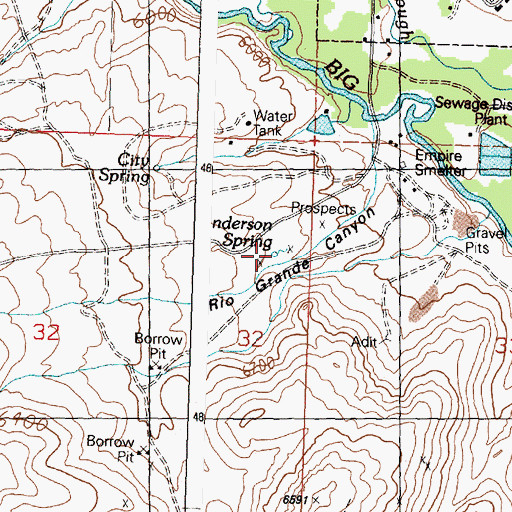 Topographic Map of Anderson Spring, ID