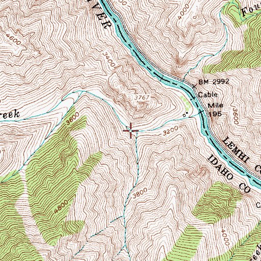 Topographic Map of East Fork, ID