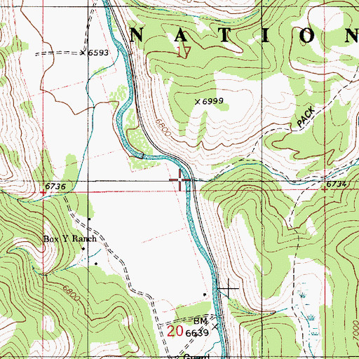 Topographic Map of Trail Creek, WY
