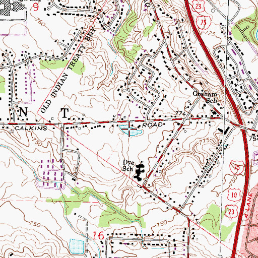 Topographic Map of Baillies Pond, MI