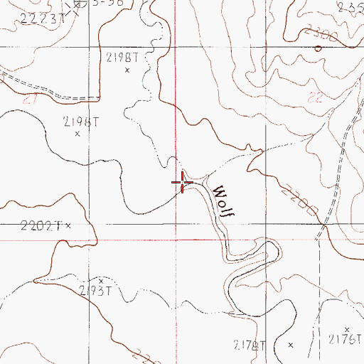 Topographic Map of Malcolm Creek, MT