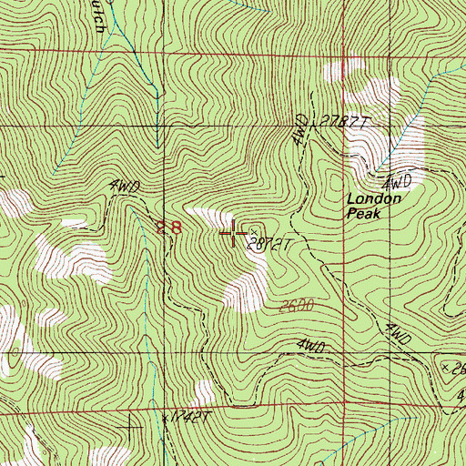 Topographic Map of Princess Peak, OR