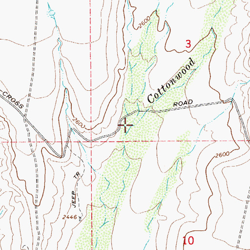 Topographic Map of Connor Wash, AZ