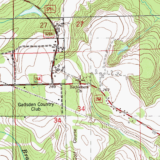 Topographic Map of Bethlehem Church, FL