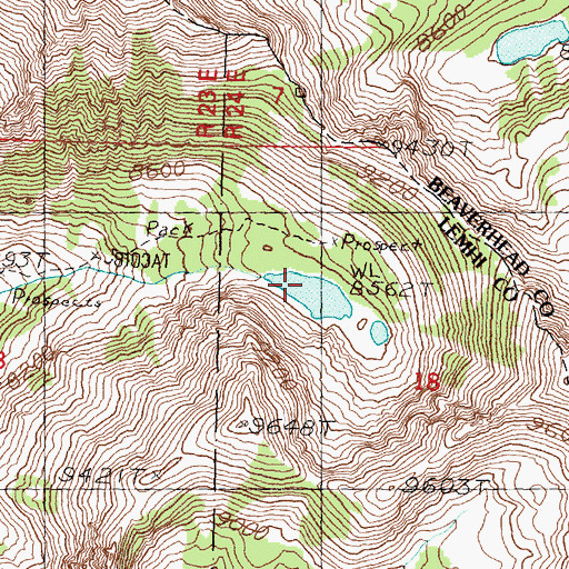 Topographic Map of Geertson Lake, ID