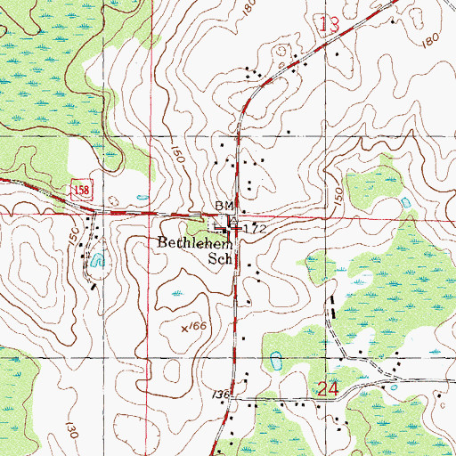 Topographic Map of Bethlehem School, FL