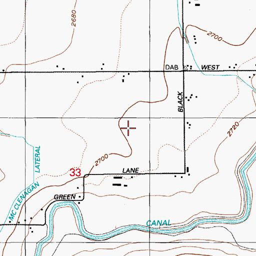 Topographic Map of King Lateral, ID